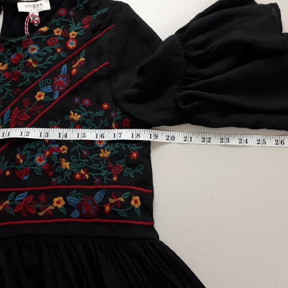 Umgee Black Embroidered Boho Dress - Picture 8 of 16